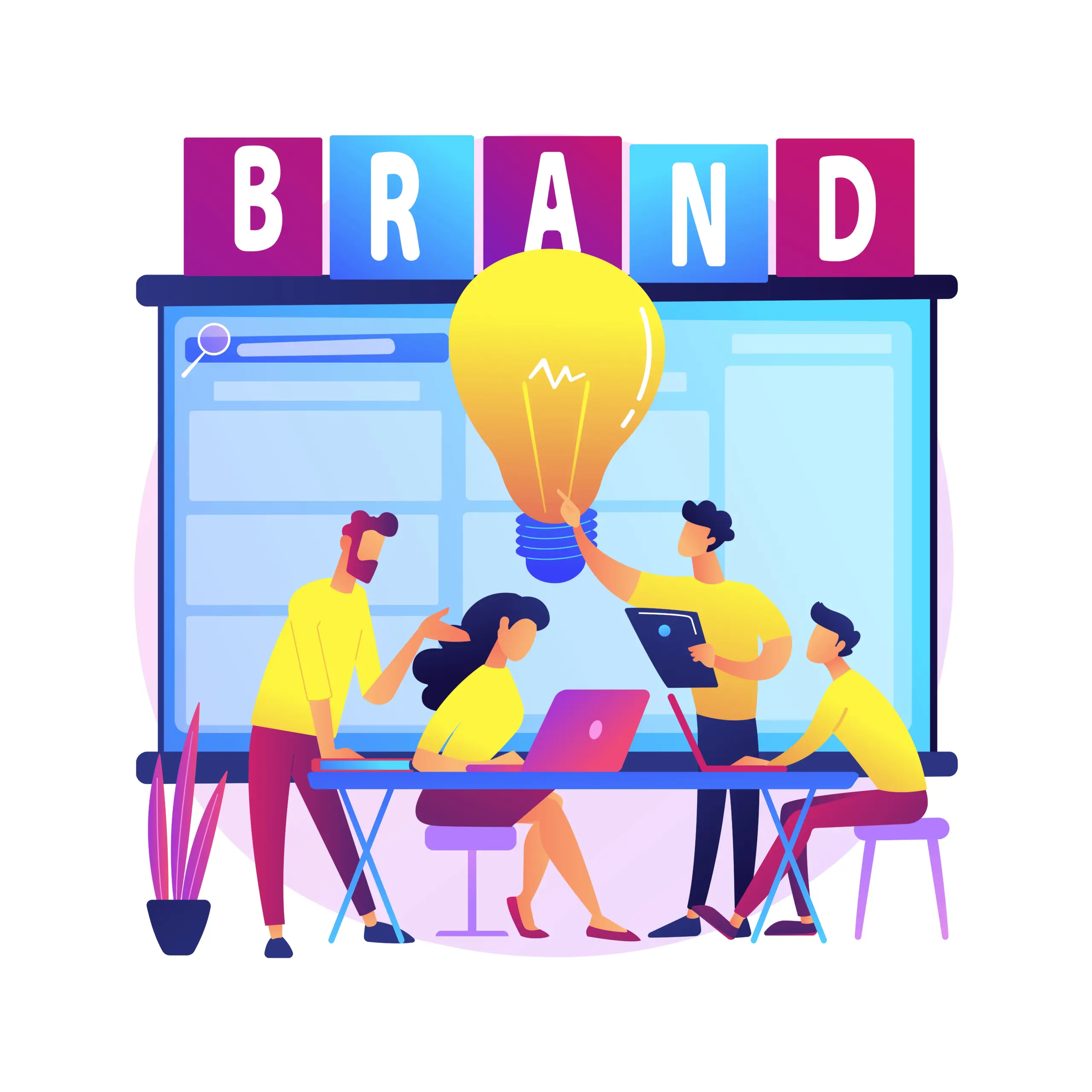 Brand identity Logo banner visiting card idealwebtech solution